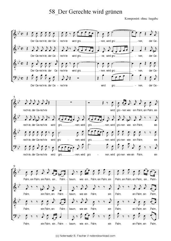 Product picture to: Der Gerechte wird grünen Motette über Ps. 92,13