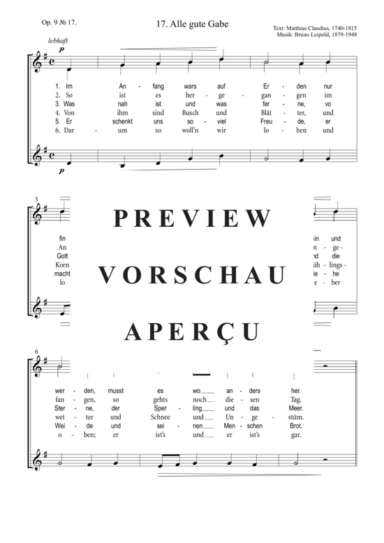 Product gallery: Page 2 of 3 Alle gute Gabe , , (women's choir)