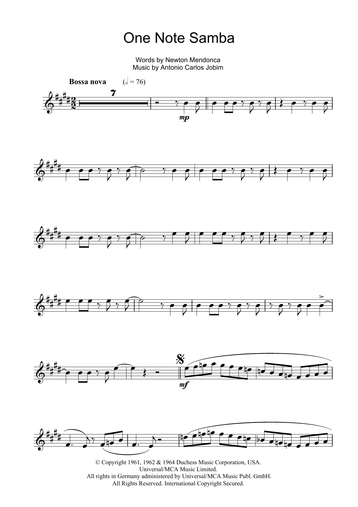 Product gallery: Page 1 of 1 One Note Samba (Samba De Uma Nota), Antonio Carlos Jobim