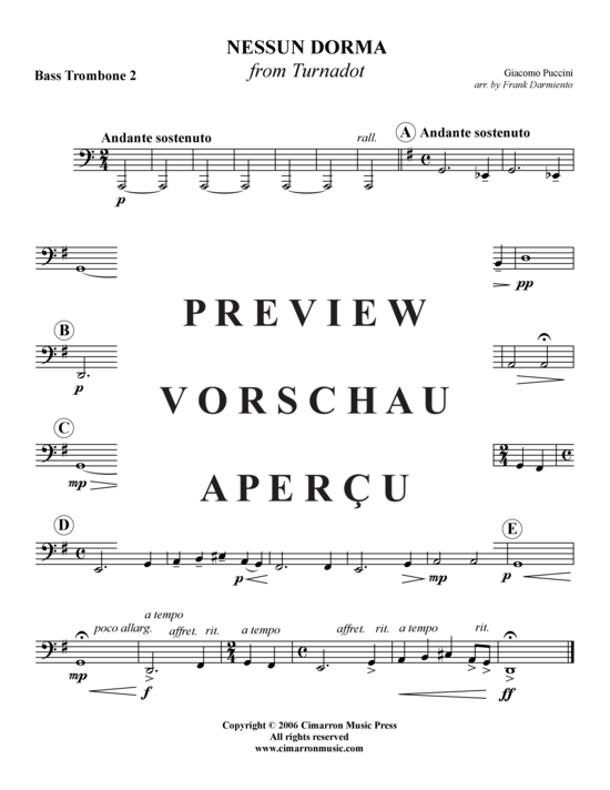 Product gallery: Page 13 of 19 Nessun Dorma , , (Trombone ensemble)