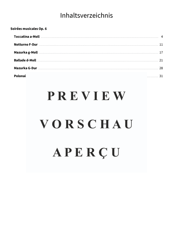 Product gallery: Page 5 of 11 Soirées musicales op. 6, , Solo Piano
