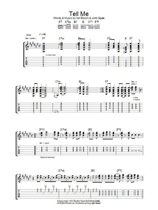 Produktgalerie: Seite 1 von 1 Tell Me, The Stone Roses, Gitarre