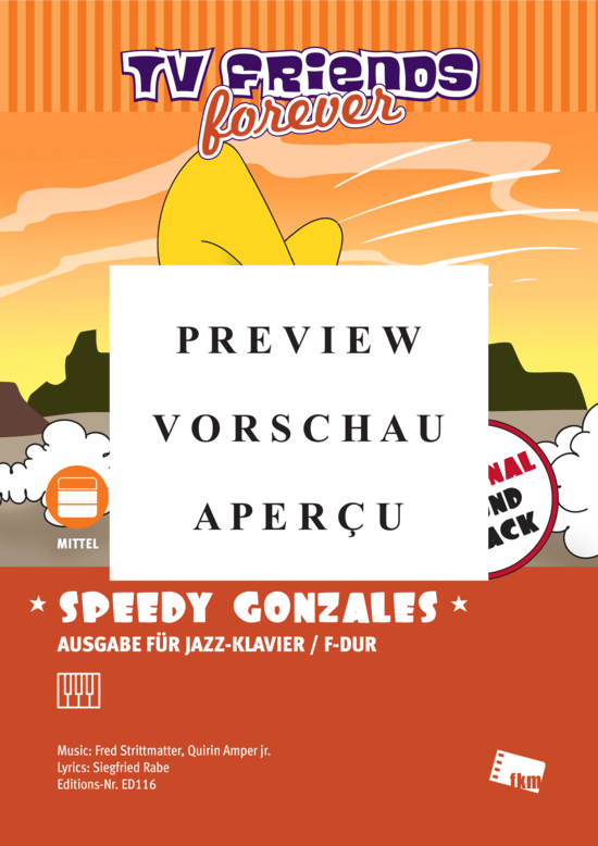 gallery: Die schnellste Maus von Mexiko - aka Speedy Gonzalez / Arrangiert für Jazzklavier , , (Klavier Solo)