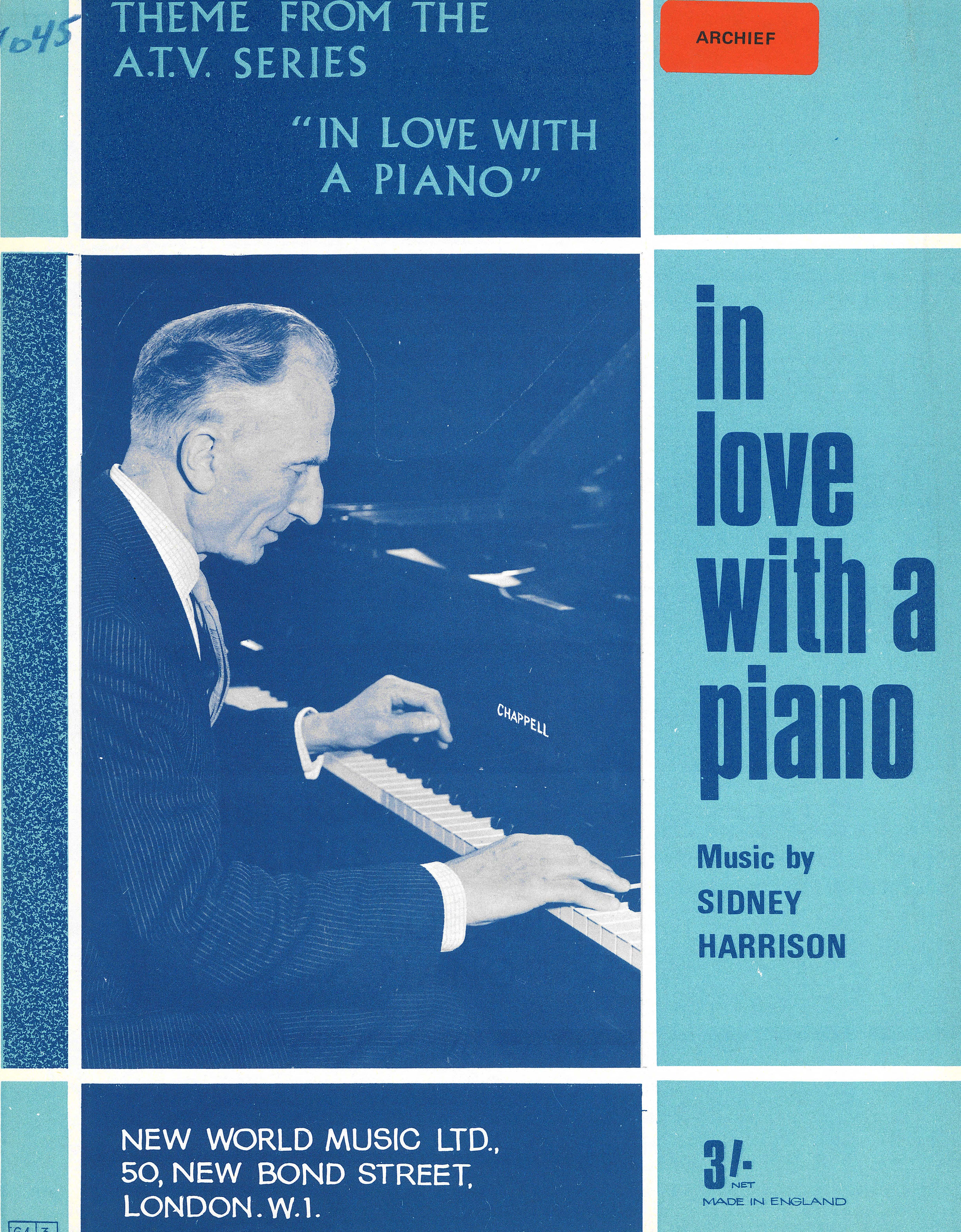 cover: In Love With A Piano, Sidney Harrison