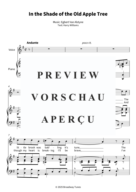 gallery: In the Shade of the Old Apple Tree, , (Gesang und Klavier)
