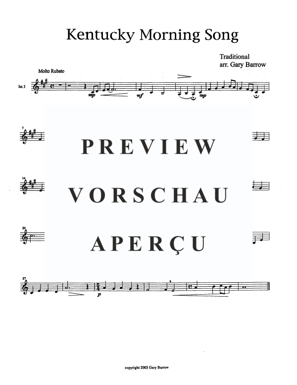 Product gallery: Page 8 of 11 Kentucky Morning Song, , Horn Octet
