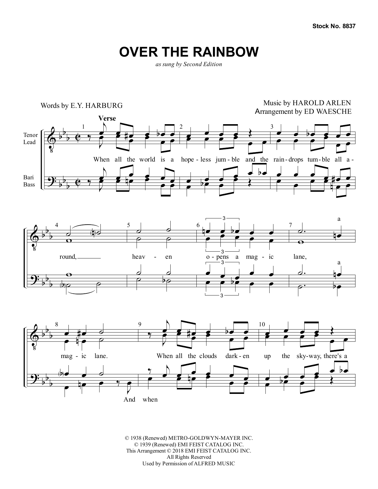 Product picture to: Over the Rainbow (arr. Ed Waesche)