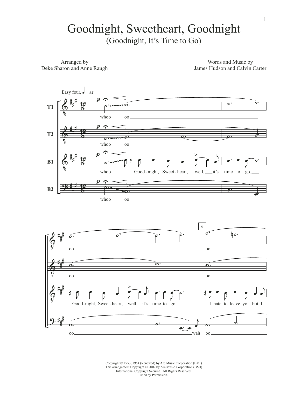 Produktbild zu: Goodnight, Sweetheart, Goodnight (Goodnight, It's Time to Go)