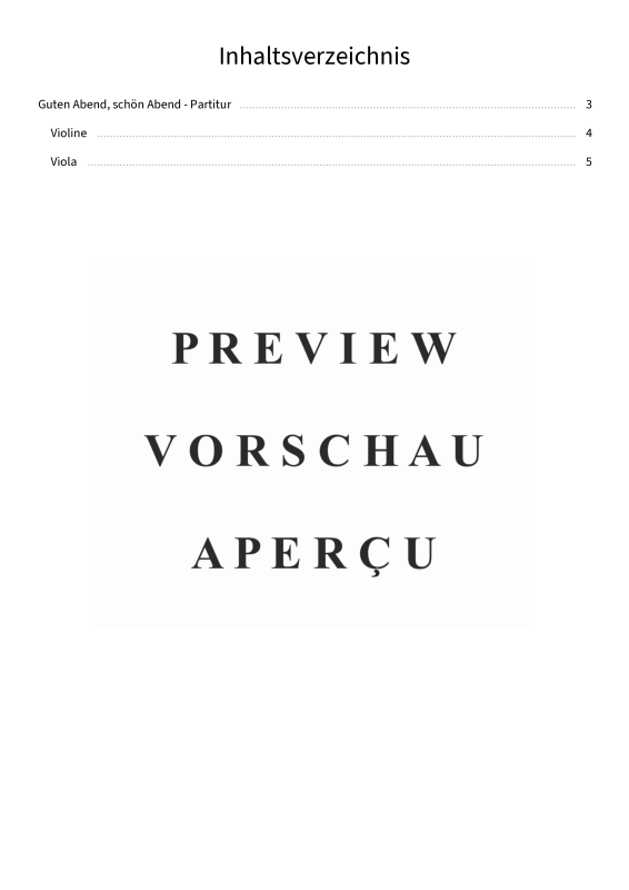 Product gallery: Page 4 of 7 Guten Abend, schön Abend - aus dem Album Barock und Jazz zum Fest, , (Duet violin viola)