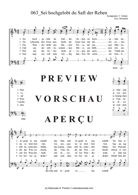 Product gallery: Page 2 of 3 Sei hochgelobtdu Saft der Reben , , (male choir)