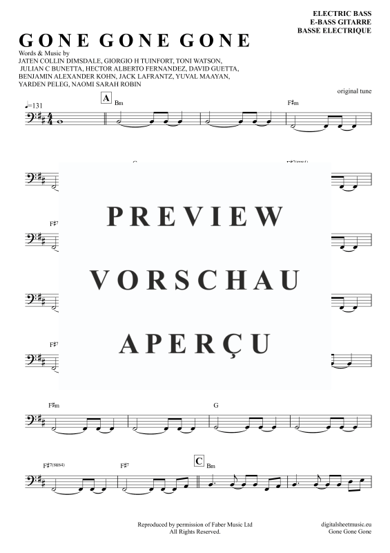 Produktgalerie: Seite 6 von 9 Gone Gone Gone, Guetta, David Swims, Teddy Tones And I, E-Bass