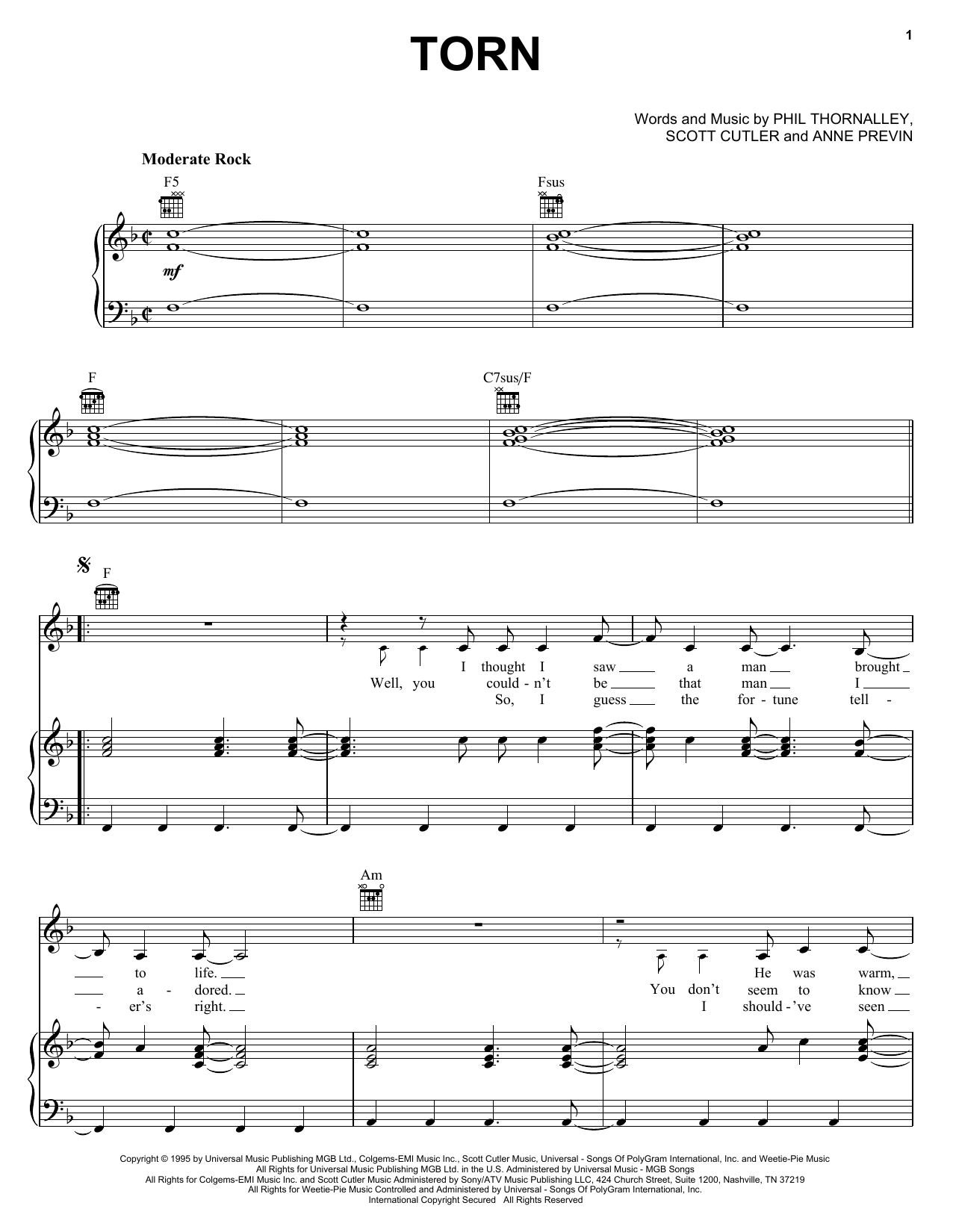 Produktgalerie: Seite 1 von 1 Torn, Natalie Imbruglia, Gesang, Gitarre, Klavier