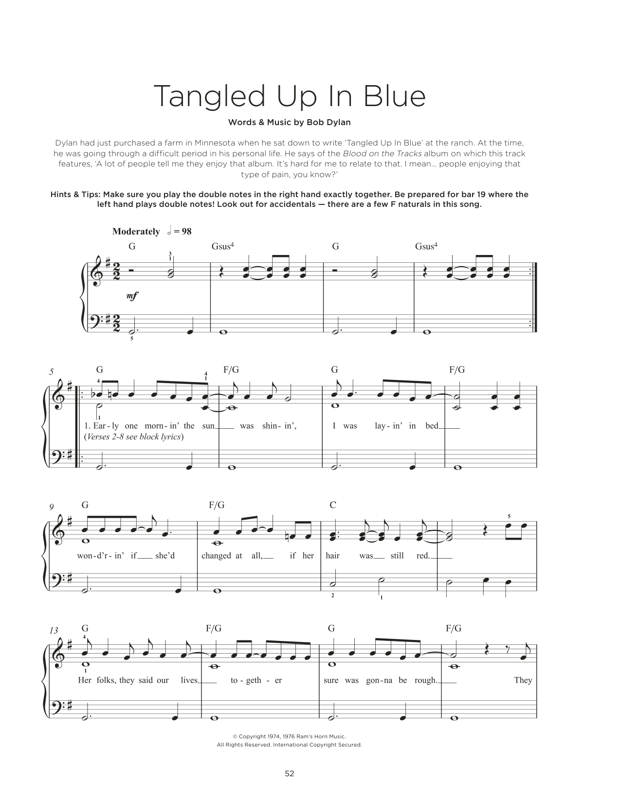 Produktbild zu:  Tangled Up In Blue - Bob Dylan