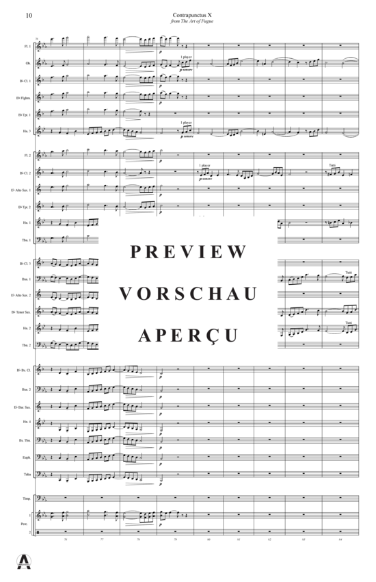 Produktgalerie: Seite 13 von 17 Contrapunctus 10 aus Kunst der Fuge , , (Concert Band)