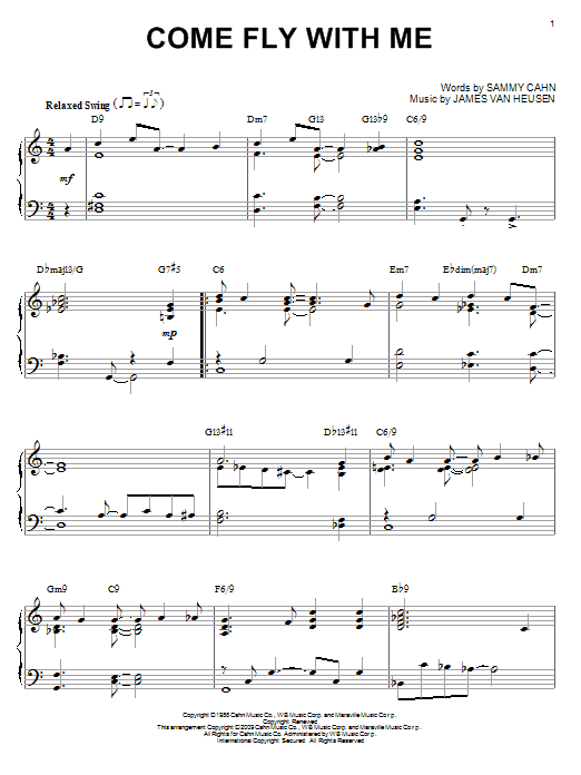 Product gallery: Page 1 of 1 Come Fly With Me (arr. Brent Edstrom), Frank Sinatra