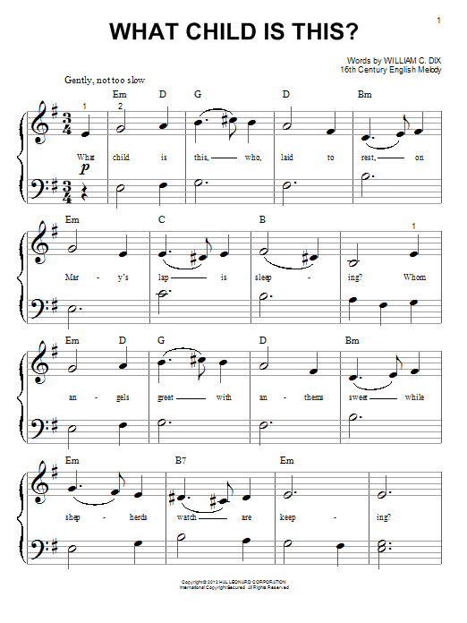 Product gallery: Page 1 of 1 What Child Is This?, 16th Century English Melody