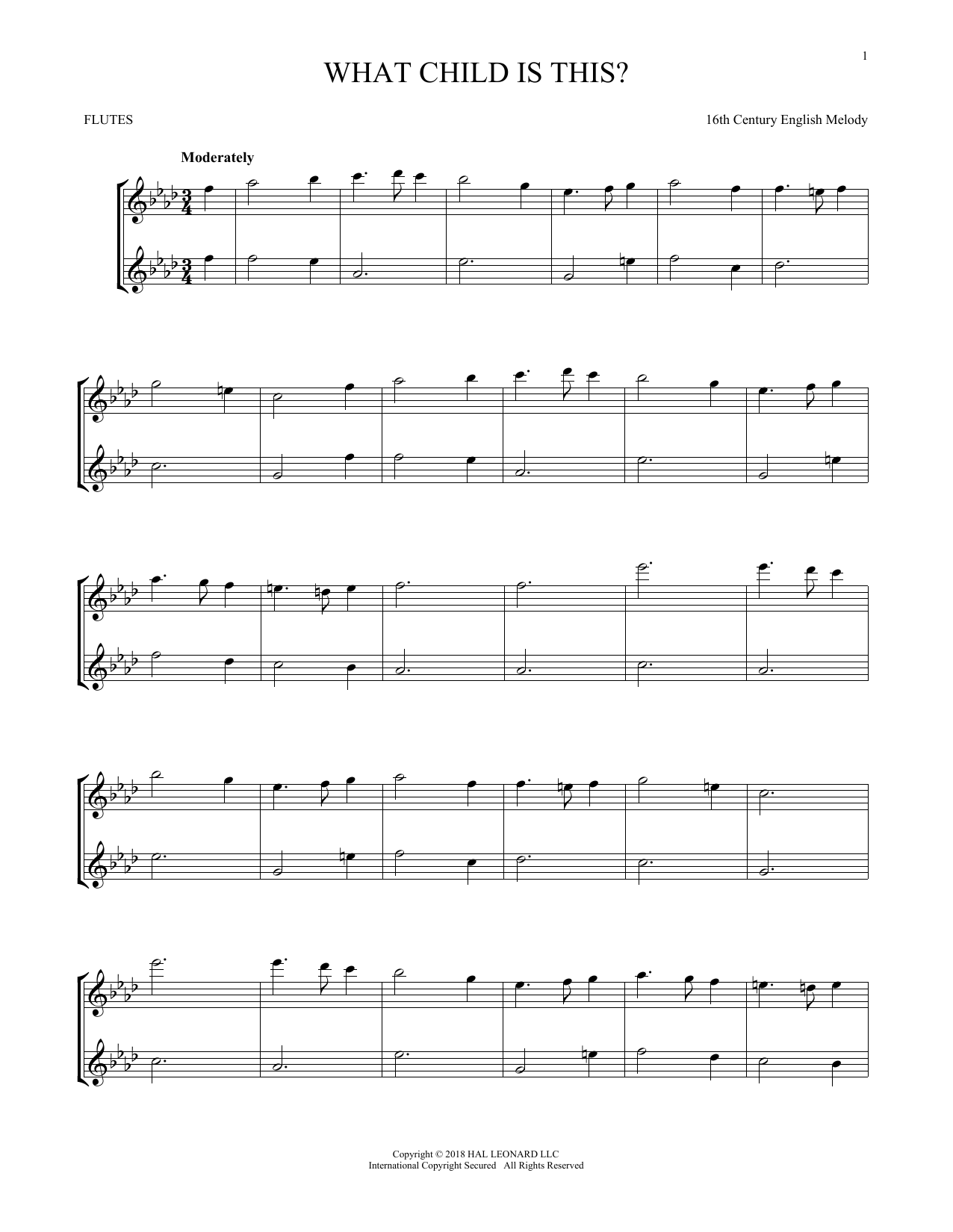 Product gallery: Page 1 of 1 What Child Is This?, 16th Century English Melody
