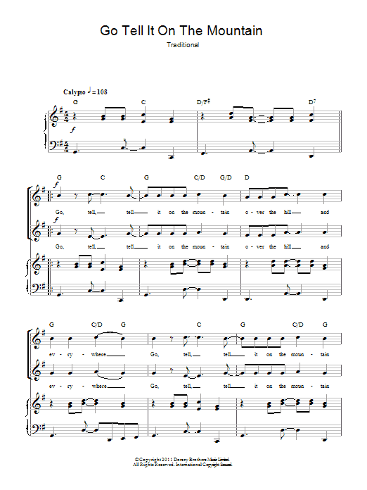 Product gallery: Page 1 of 1 Go Tell It On The Mountain (arr. Rick Hein), Traditional