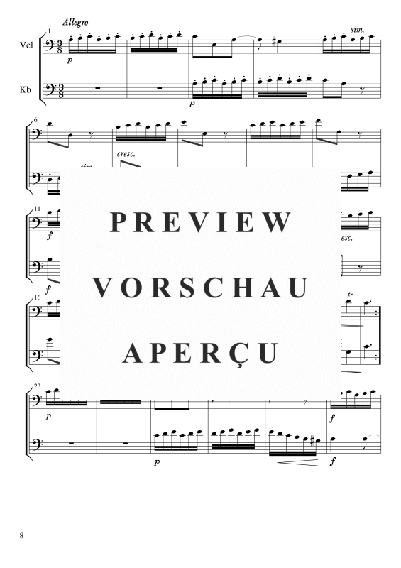 Produktgalerie: Seite 9 von 11 Sonate A-Moll, , Cello und Kontrabass