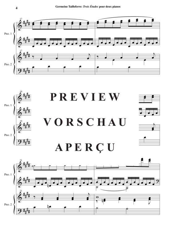 Product gallery: Page 9 of 21 Trois Études , , (two pianos)