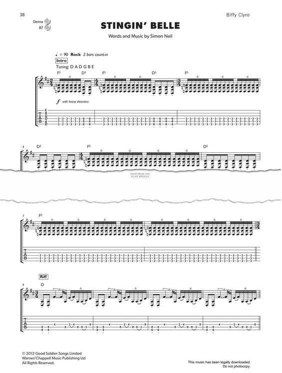 Produktgalerie: Seite 1 von 1 Stingin' Belle, Biffy Clyro, Gitarre