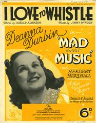 cover: I Love To Whistle, Deanna Durbin