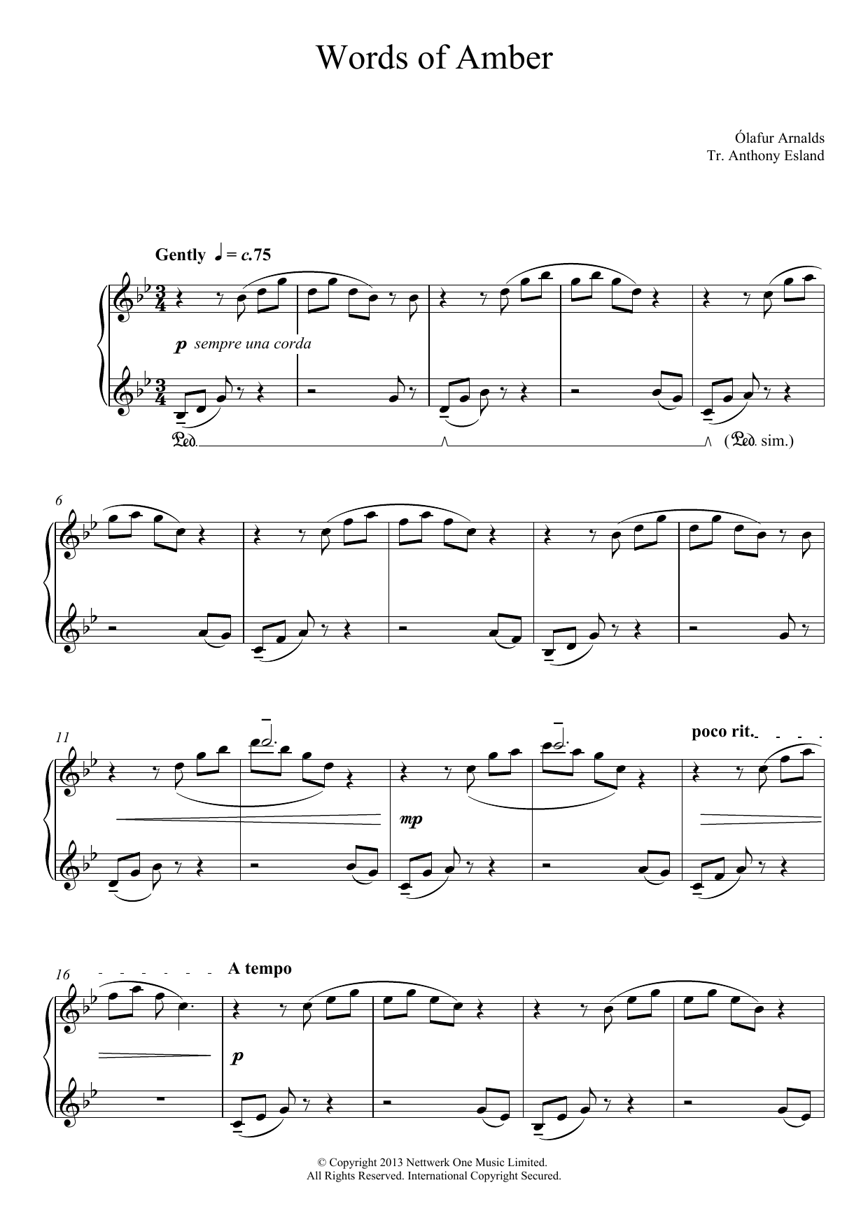 Product gallery: Page 1 of 1 Words Of Amber, Olafur Arnalds