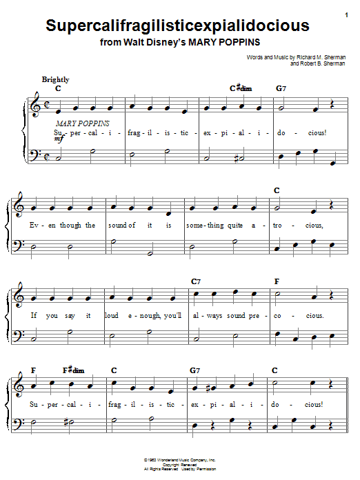 Produktbild zu: Supercalifragilisticexpialidocious (from Mary Poppins)
