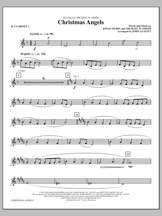 Product picture to: Christmas Angels - Clarinet 1