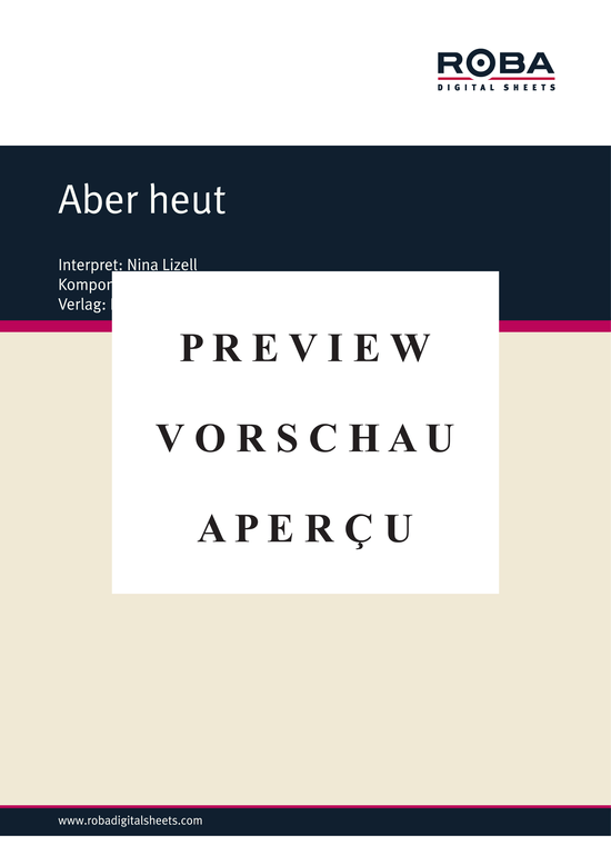 Product gallery: Page 2 of 3 Aber heut , Lizell, Nina, Piano and Voice