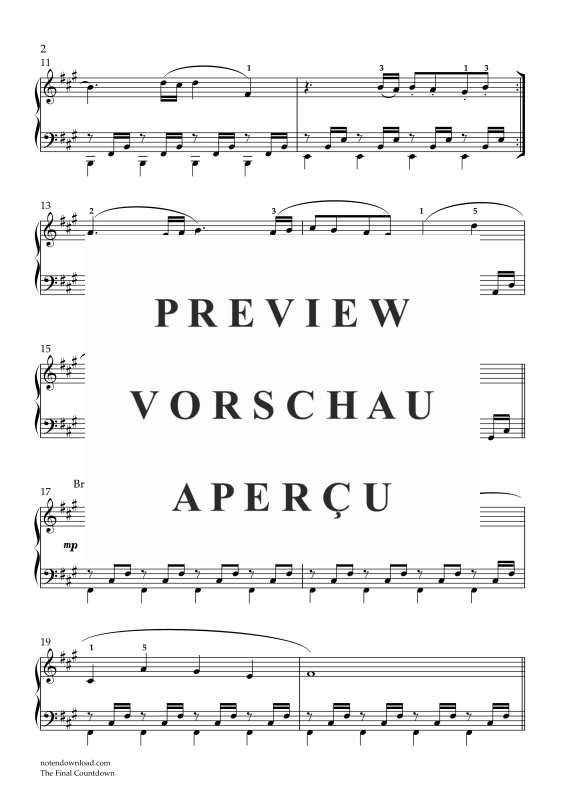 gallery: The Final Countdown, Europe, (piano solo)