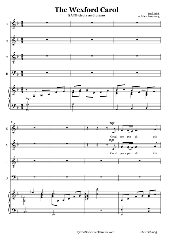 Produktgalerie: Seite 1 von 11 The Wexford Carol, , Gemischter Chor und Klavier