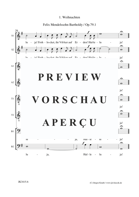 Product gallery: Page 13 of 13 Weihnachten Op.79.1 , , (Mixed choir SS/AA/TT/BB)