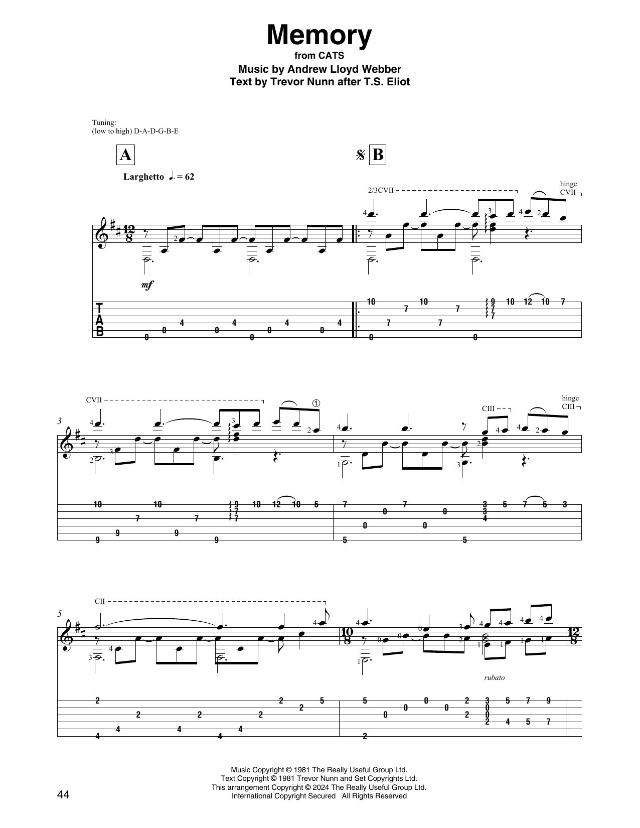 Product picture to: Memory (from Cats) (arr. David Jaggs)