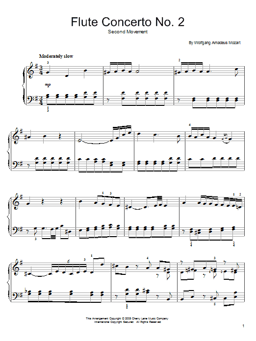Product picture to: Flute Concerto No. 2 (Second Movement)
