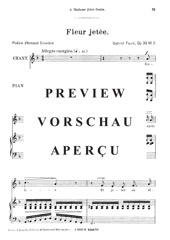 gallery: Fleur jetée Op.39 No.2 , , (Gesang mittel + Klavier)