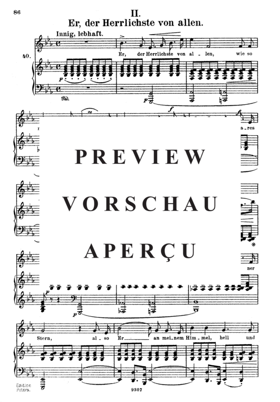 Product gallery: Page 2 of 5 Er, der Herrlichste von allen, Op.42 No.2, , High Voice and Piano