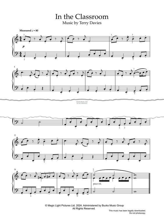 Produktgalerie: Seite 1 von 1 In The Classroom (from 'Tiddler'), Terry Davies, Klavier