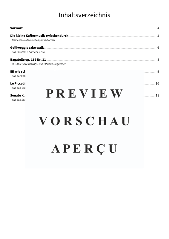 Produktgalerie: Seite 5 von 11 Kaffeepause am Klavier - Vereinfachte Wohlfühlstücke für kurze Auszeiten, , Klavier Solo