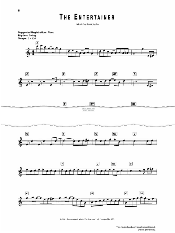 gallery: The Entertainer, Scott Joplin, Gitarre, Keyboard