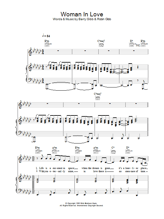 Produktgalerie: Seite 1 von 1 Woman In Love, Barbra Streisand, Gesang, Gitarre, Klavier