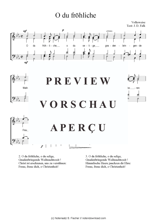 Produktbild zu: O du fröhliche, Weihnachten Volksweise / J. D. Falk