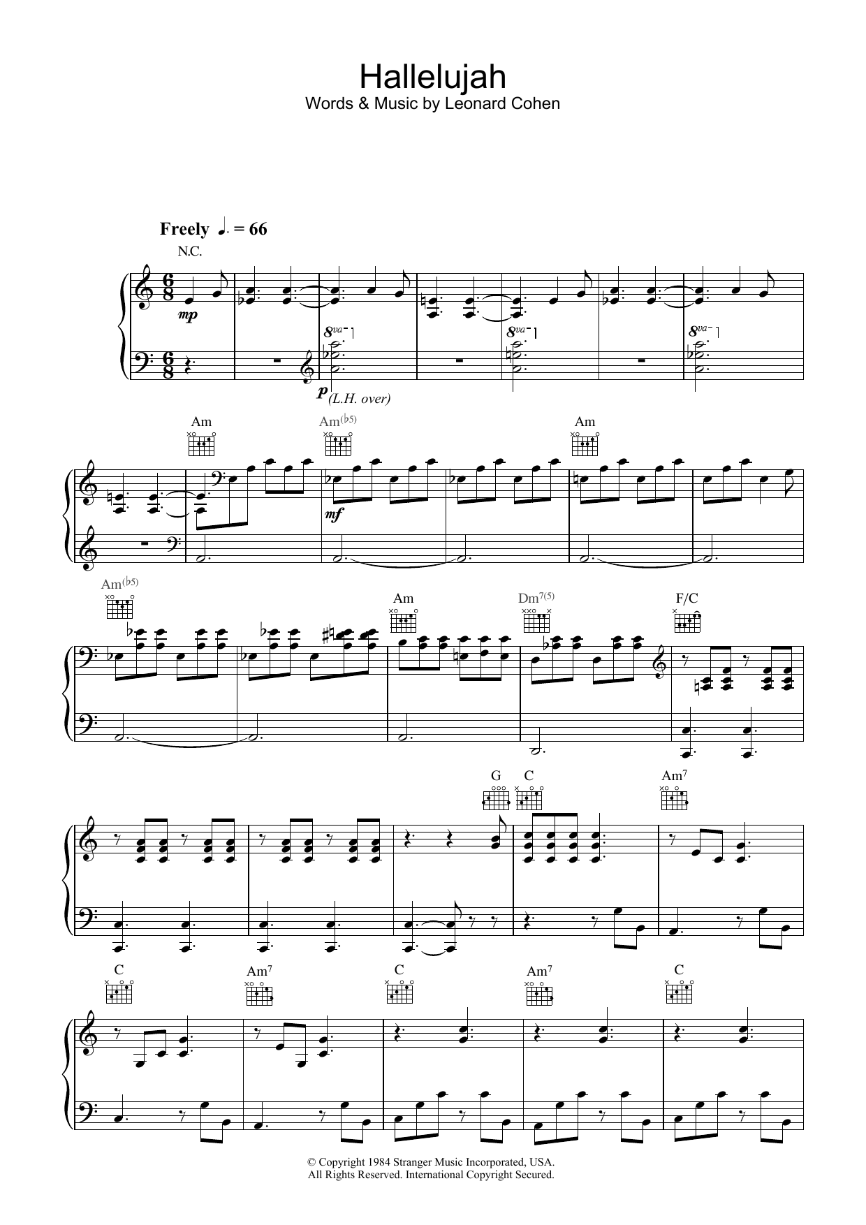 Produktgalerie: Seite 1 von 1 Hallelujah, Jeff Buckley, Gesang, Gitarre, Klavier