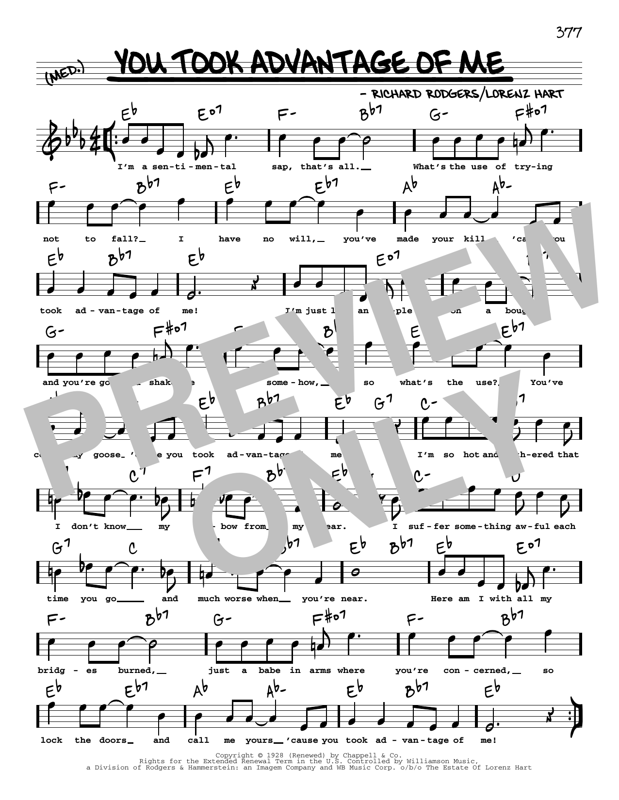Product picture to: You Took Advantage Of Me (arr. Robert Rawlins)
