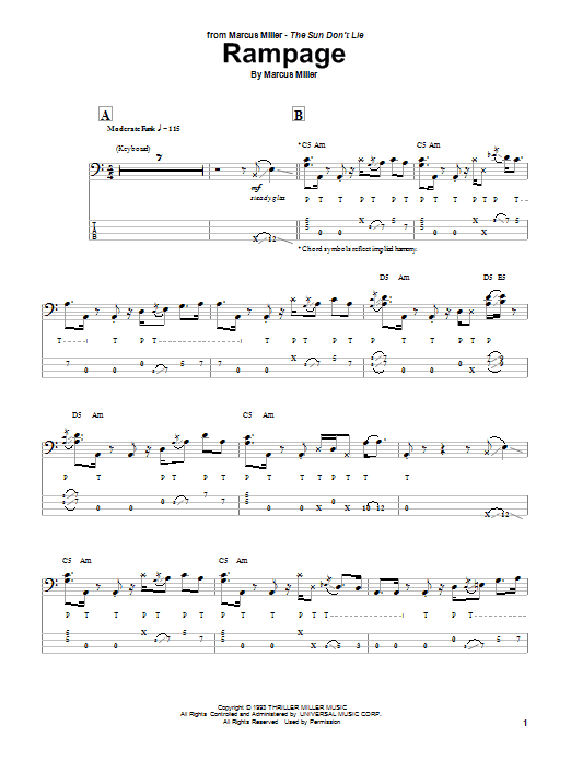 Produktgalerie: Seite 1 von 1 Rampage, Marcus Miller, E-Bass