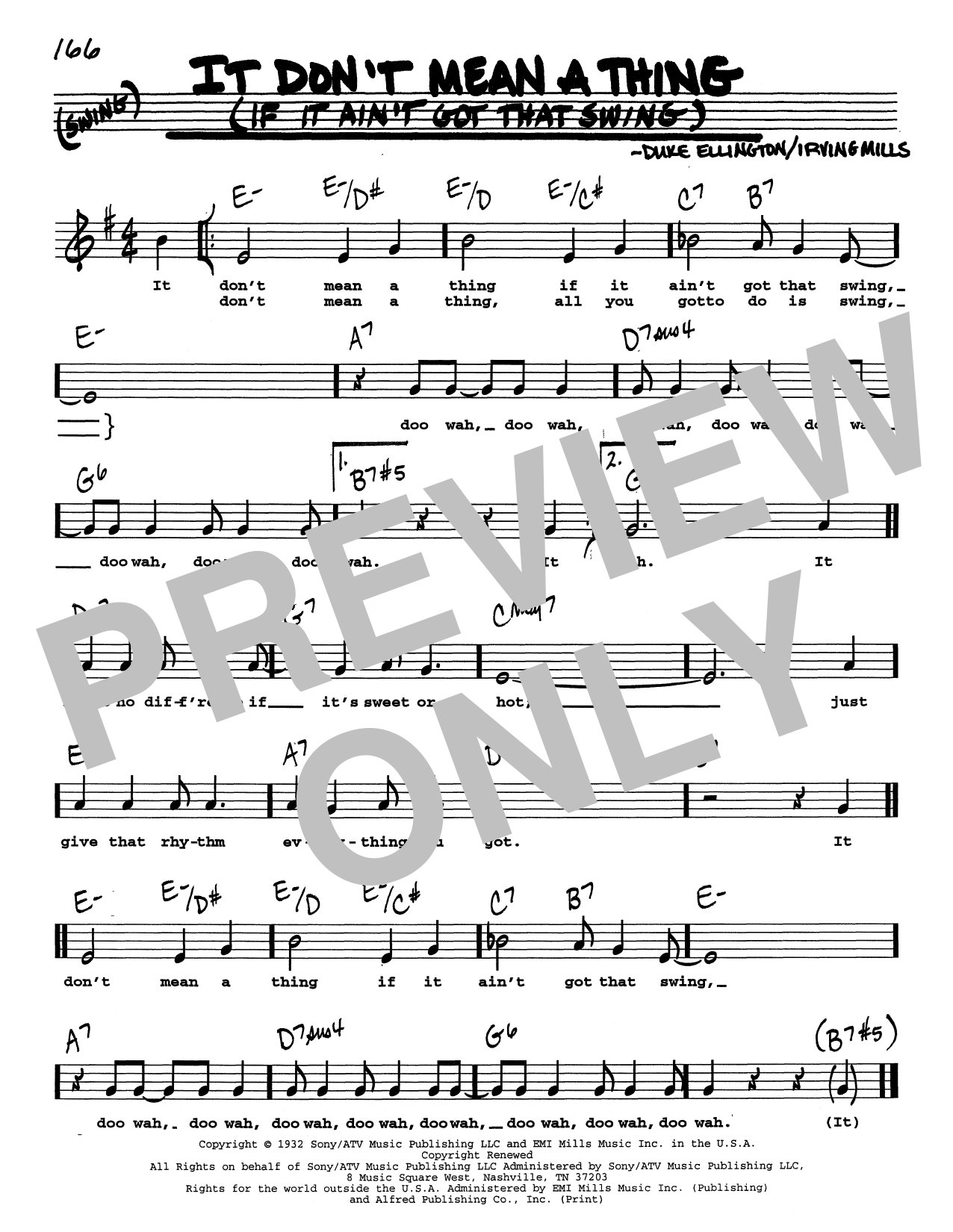 Produktbild zu: It Don't Mean A Thing (If It Ain't Got That Swing) (Low Voice)