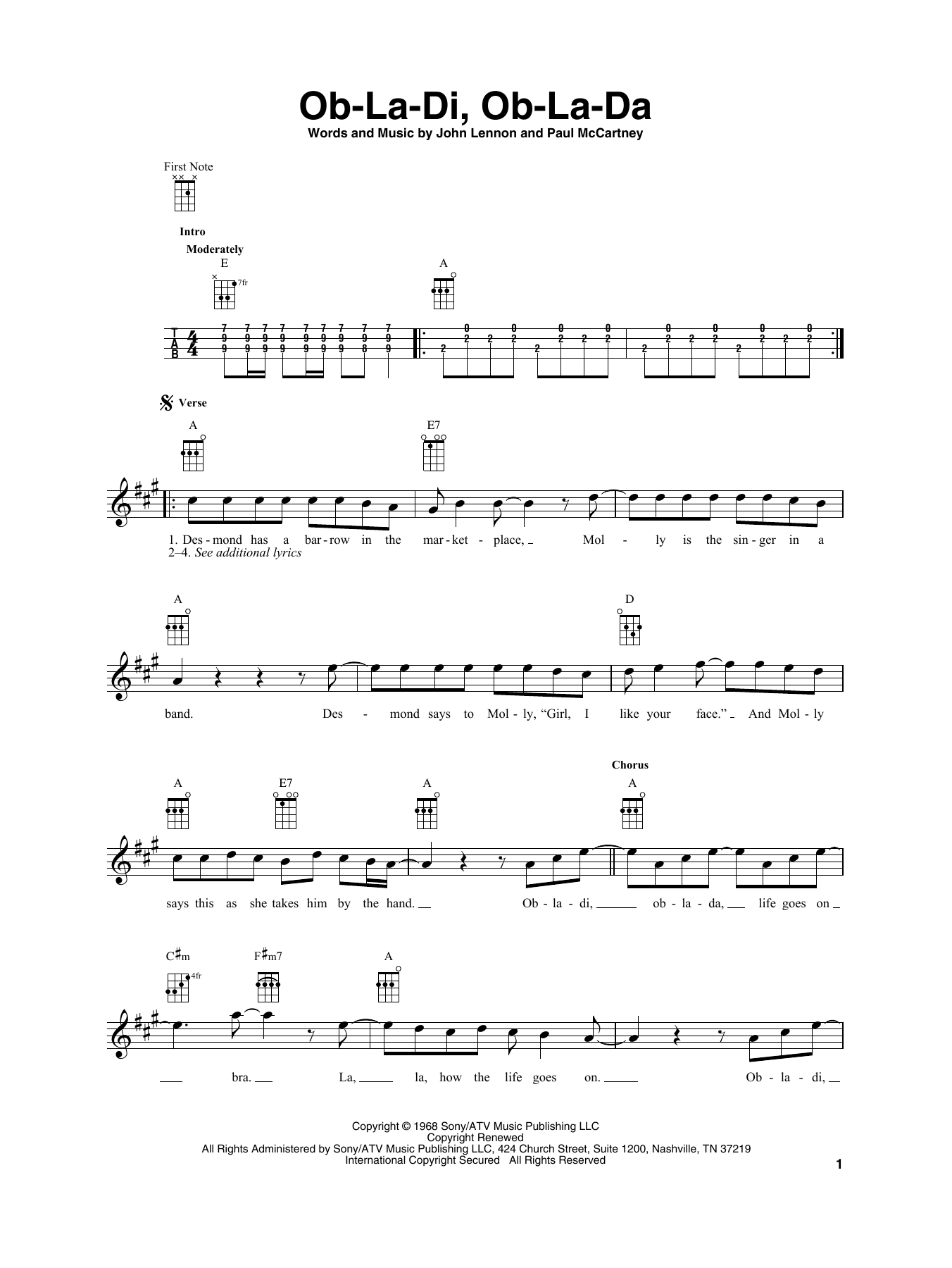 Product gallery: Page 1 of 1 Ob-La-Di, Ob-La-Da, The Beatles