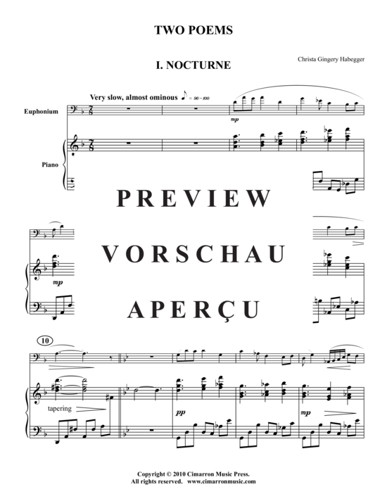 Product gallery: Page 2 of 13 Two Poems for Low Brass , , (Posaune + Klavier)