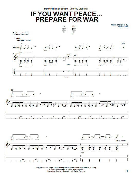 Produktgalerie: Seite 1 von 1 If You Want Peace... Prepare For War, Children Of Bodom, Gitarre