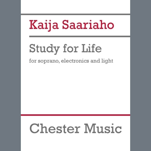 cover: Study for Life, Kaija Saariaho, Gesang, Klavier